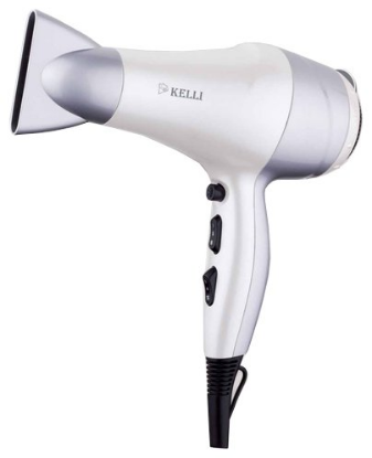 Изображение Фен Kelli KL-1110 (2000 Вт /серебристый, белый)