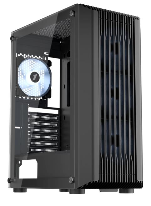 Изображение Корпус 1STPLAYER BULLET HUNTER H6 ARGB Black (mATX, ATX, Mini-ITX, черный, без БП)/(H6-BK-4F7)