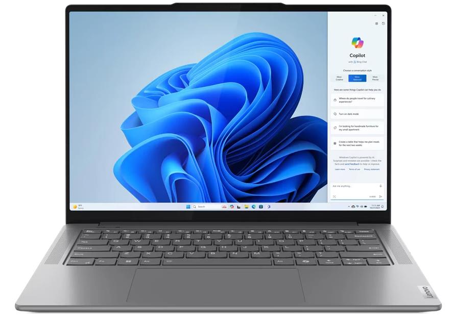 Изображение Ноутбук Lenovo Yoga Pro 7 14AHP9 (AMD 8845HS 3800 МГц/ SSD 512 ГБ  /RAM 16 ГБ/ 14.5" 3072x1920/VGA встроенная/ Windows 11 Pro) (83E30035RK_Win11P)